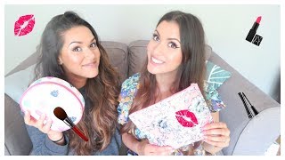 WHATS IN MY MAKEUP BAG WITH MY SISTER | Olivia Elise