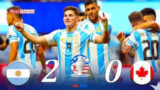 Argentina 2-0 Canada Copa America 2024 Extended Highlights Full HD 1080i 🎤 English Commentary