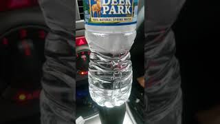 Water bottle supercooled instant freeze