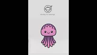 How to draw a jellyfish easy for beginners  easy drawing cute dibujo de medusas