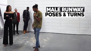 Male Runway Walk Poses And Turns At The Midpoint