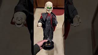 Halloween Animated Skeleton Figure Battery Operated Animatronic Robot Skull Automaton Motionette