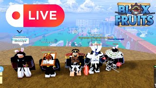 Live  Bloxfruits | Convocamos inscritos  para a tripulação do capitão calvo e raide law no roblox