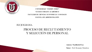 PROCESO DE RECLUTAMIENTO Y SELECCIÓN DE PERSONAL