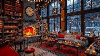 Christmas Coffee Shop Ambience 🎄 Soothing Piano Jazz for Studying, Working & Relaxing Holiday Vibes