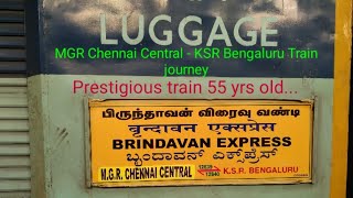 Brindavan Express|Journey from MGR Chennai Central to KSR Bengaluru|AK VLOGS AND TRAVELS|Tamil