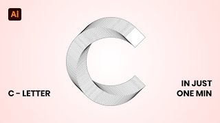 C letter with Circle Shape and Blend Effect in Adobe Illustrator CC 2021 #shorts