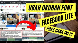 CARA MENGGANTI UKURAN FONT FACEBOOK LITE TERBARU