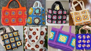 Superlative Granny Square for Beginners|Changing Colors | Granny Stitch Bag Pattern|Crochet projects