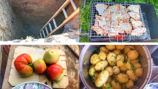 Наконец-то ВЫКОПАЛИ ЯМУ под слив/На ужин ВКУСНЕЙШИЙ ШАШЛЫК/