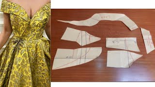 HOW TO DRAFT A FRONT OVERLAP CAPE DRESS