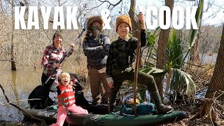 Kayak & Cook - Inflatable Kayaking with Alligators & Campfire Breakfast on the Bayou