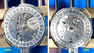 Seiko 6309 - 7009 (disassembly seiko 6309-7009 mov. at home)