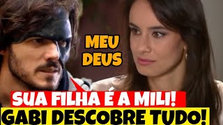 Miguel diz a Gabi que Carmem mentiu para ela e que a filha dela não é Mariana e sim a Mili