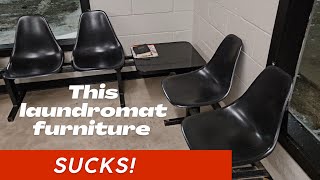 This laundromat furniture SUCKS! #laundromat #iowa #illinois #furniture #laundry #dubuque #moline