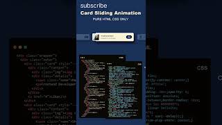 Card Sliding Animation Creating using CSS html #html #css #card #sliding #create #animation