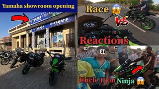 70yr old uncle riding superbike😱 /NEW showroom ki opening / public reaction on bikes 😂