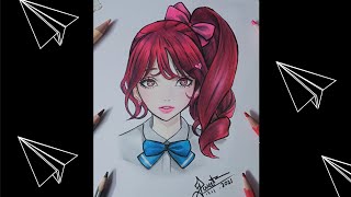 Cute Girl Drawing 😍 | Anime Girl #drawing