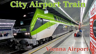 City Airport Train (CAT) arriving at Vienna Airport Station