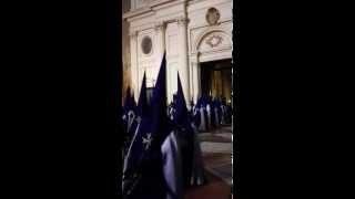 Zaragoza, Domingo de Ramos 2015. La sección de instrumentos de la Hermandad de la Humildad.