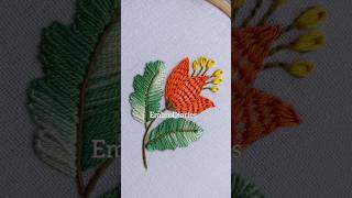 Very Easy Flower Hand Embroidery Design For Beginners #handembrodiery