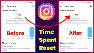 instagram time spent reset kaise kare | instagram time spent kaise chupaye