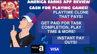 America Earns App Review - Playtime Clone That Pays?! Instant Pay Outs! Legit or Scam?