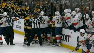 Tyler Bertuzzi shoves Aaron Ekblad into boards after whistle 2022 - 2023 Playoffs