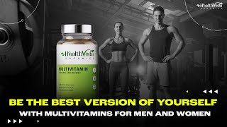 Health Veda Organics Multivitamin for Men and Women | 60 Veg Tablets | Enhances Energy & Immunity