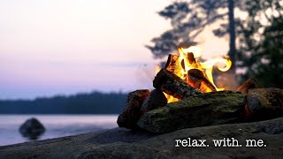 Deep Relaxing Music with Cozy Bonfire Ambience 🍃Relieve Stress, Fatigue, Depression, Negativity