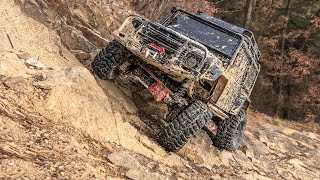 4x4 Traxxas TRX4 Defender Rock Crawling - 알씨카 랜드로버 디펜더 락크라울링 RC Car 1/10 Scale [4K]