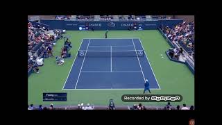 GAEL MONFILS 4 ACES IN A ROW ONE OF THE FASTEST GAMES 37 SECONDS      US OPEN 2017