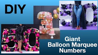 How to make Balloon Mosaic Numbers || Party decor || balloon decor