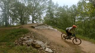 Hitting jumps on Sinter in Cuyuna, MN