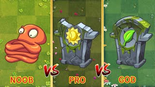 Pvz 2 Gameplay - All AOE Plants NOOB Vs PRO Vs HACKER Gravestone - Who's Best Plant ？