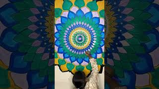 Mural Mandala painting #artvlog #mandalaart #wallart #artshorts #satisfyingart #trendingnow