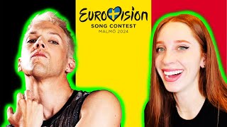 LET'S REACT TO BELGIUMS SONG FOR EUROVISION 2024 // MUSTII "BEFORE THE PARTY'S OVER"