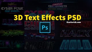 3D Text Effect Templates Download In One Single PSD File |Sheri Sk| |Text Effect Templates|