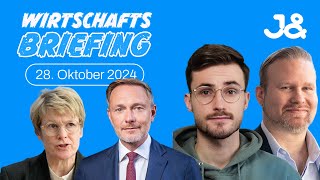 VW-Krise, Deutschlandfonds, Steuerschätzung | WIRTSCHAFTSBRIEFING 28.10.2024 | Mit Jens Brodersen