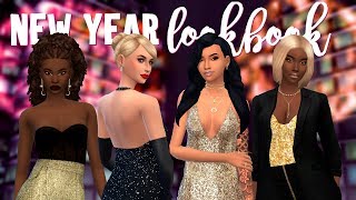 NEW YEARS LOOKBOOK 🥂| The Sims 4 Custom Content + CC LIST