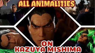 All Animalities Performed on Kazuya Mishima Mod - Mortal Kombat 1