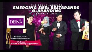 Majlis Awards dari Best Brand Laureate yg dianugerahkan pada Deina Global Sdn Bhd