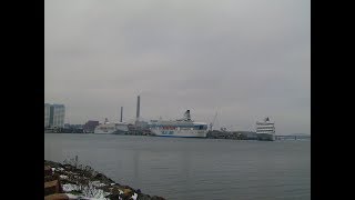 Silja Line and Tallink in Värtahamnen 9/2-2019