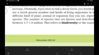 Secret line of BIODIVERSITY in NCERT