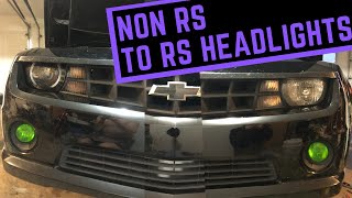 How To Install RS Headlights On A Non RS Camaro! 2010 Camaro Headlight Installation + Bumper Removal