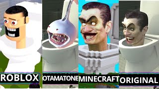 Skibidi Toilet - ROBLOX vs ORIGINAL vs MINECRAFT vs OTAMATONE (ALL EPISODES) skibidi bop bop