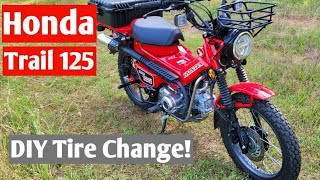 Honda Trail 125 Tire Change (How to)