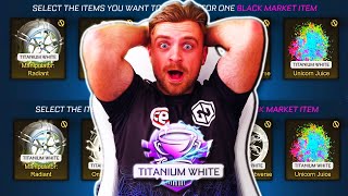 So I Did the RISKIEST *TITANIUM WHITE* Trade Up of my Rocket League Career & THIS is What Happened..