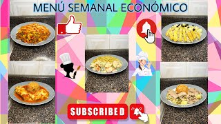 Menú Semanal Económico Para Familia de 4