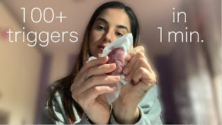 ASMR | 100+ TRIGGERS IN 1 MINUTE